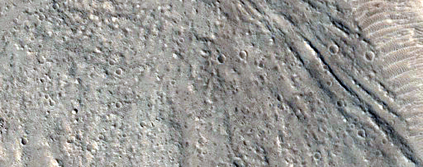 Glacial Deposits inside Crater