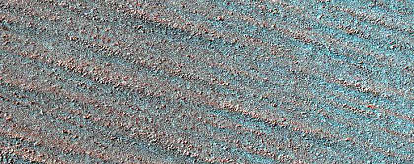 Water-Ice Outlier near South Polar Layered Deposits
