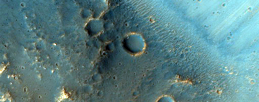 Impact Associated Clay Deposits in Crater North of Chive Crater