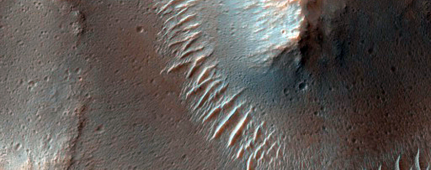 Crater Rim Channel in Margaritifer Terra