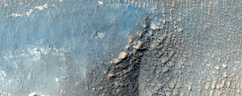 Monitor Mid-Latitude Apron and Tongue Materials in Reull Vallis