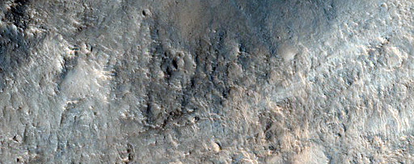 Crater Rim in Amenthes Fossae