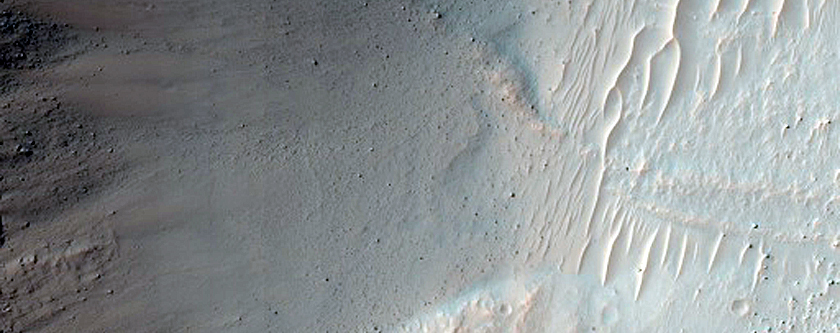 Gullies in Small Crater near Mariner Crater