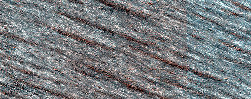 Water-Ice Outlier near South Polar Layered Deposits