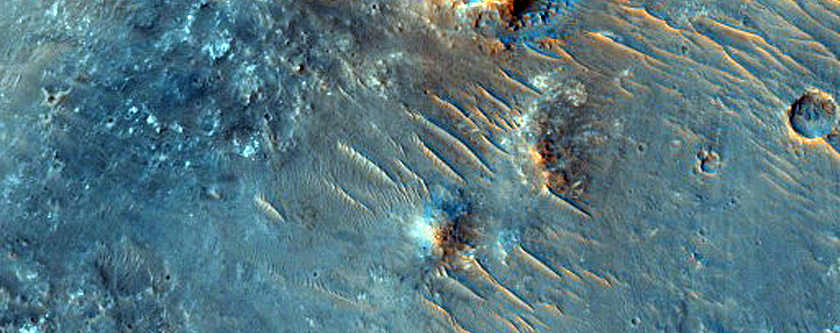 Central Uplift of Impact Crater in Xanthe Terra