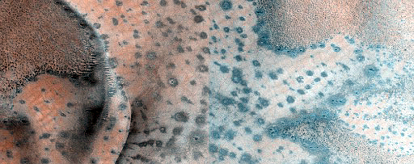 Seasonal Monitoring of Large Dune on Crater Floor