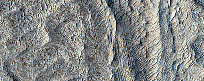 Infilled Troughs near Aeolis Planum