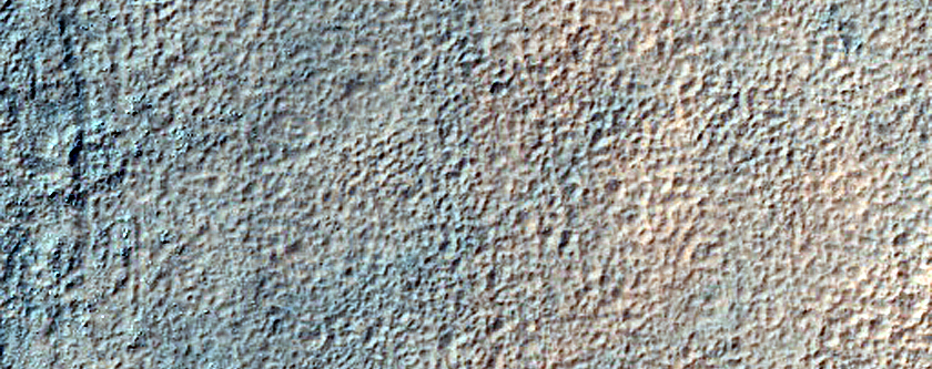 Inverted Channel in Noachis Terra Displaying Morphological Change