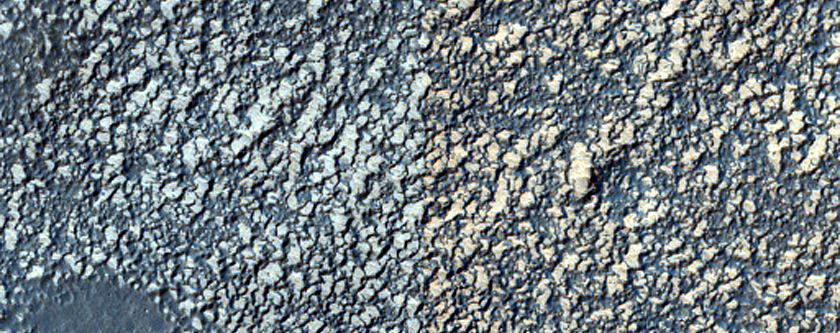 Channels in Crater in Coracis Fossae