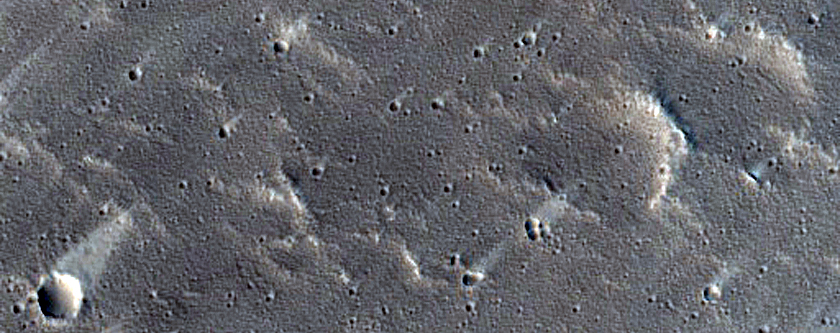 Wind Streak Monitoring Site Northwest of Uranius Tholus