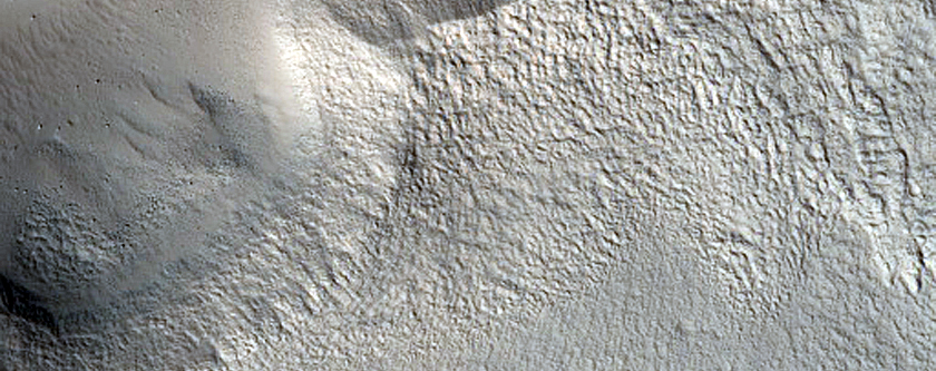 North Polar Facing Deposit in Crater
