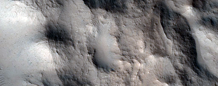 North Pole Facing Deposit in Crater