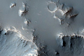 Possible Mafic Minerals in Crater near Pollack Crater
