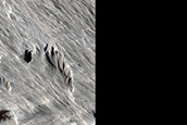Scour Pits Southwest of Olympus Mons