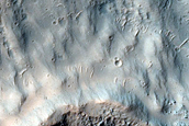 Crater Within Ejecta East of Reull Vallis