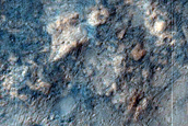 Phyllosilicates and Crater Inlet Channel in Tyrrhena Terra