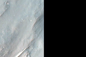 Exposed Portion of Terrace or Central Uplift within Elliptical Crater