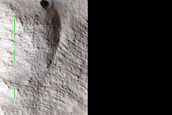 Crater on Rim of Euphrates Patera