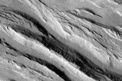 Collapse Feature on Medusae Fossae Formation Deposits