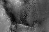 Layers in Crater Wall Southwest of Chryse Planitia