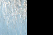 Landslide on Crater Wall