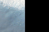 Bright Icy Patch on Dune Field in Terra Sirenum
