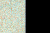 Crater and Banded Terrain in Hellas Planitia
