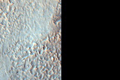 Craters on Rim of Large and Degraded Crater