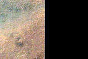 Crater in Chasma Australe