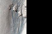 High-Latitude Gullies in Crater in Charitum Montes