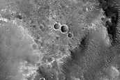 Channels East of Millochau Crater