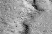Distal Ramparts of Fresh Impact Crater