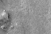 Depression near Terminus of Lobate Deposit in Argyre Region
