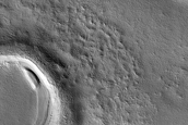 Layered Features in Craters in Nilosyrtis Mensae