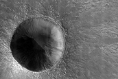 Fresh Rocky Crater in Acidalia Planitia