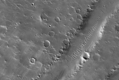 Wind Streak Monitoring Site Northwest of Uranius Tholus