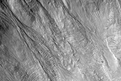 Gullies on South-facing Wall of Dao Vallis