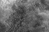 Ejecta Superimposed on Crater Floor