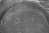 Streamline Feature Surrounding Crater in Ares Vallis