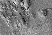 Crater Ejecta in Deuteronilus Mensae