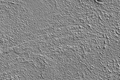Lobate Deposits in Crater in Arabia Terra