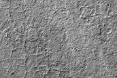 Landforms above Subsurface Radar Observations of South Polar Cap