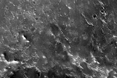 Inverted Channel and Crater in Arabia Terra