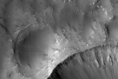 Crater Wind Streak in Arabia Terra