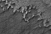 Landforms above Subsurface Radar Observations of South Polar Cap