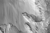 Steep Slopes and Dunes in Coprates Chasma