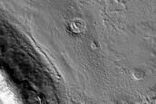 Crater in Galaxias Fossae