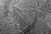 Potential Fan Deposit in Crater near Mawrth Vallis