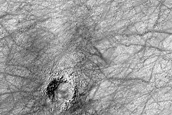 Crater in Argyre Planitia