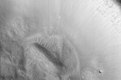 Five Kilometer Diameter Impact Crater in Elysium Region
